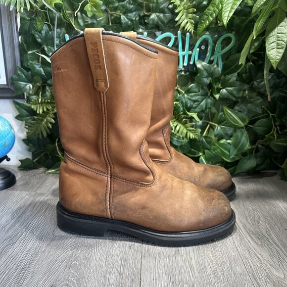 Red Wing Pecos Men 10.5D Pull-on Vtg Steel Toe Gore-Tex Insulated Cowboy Boots